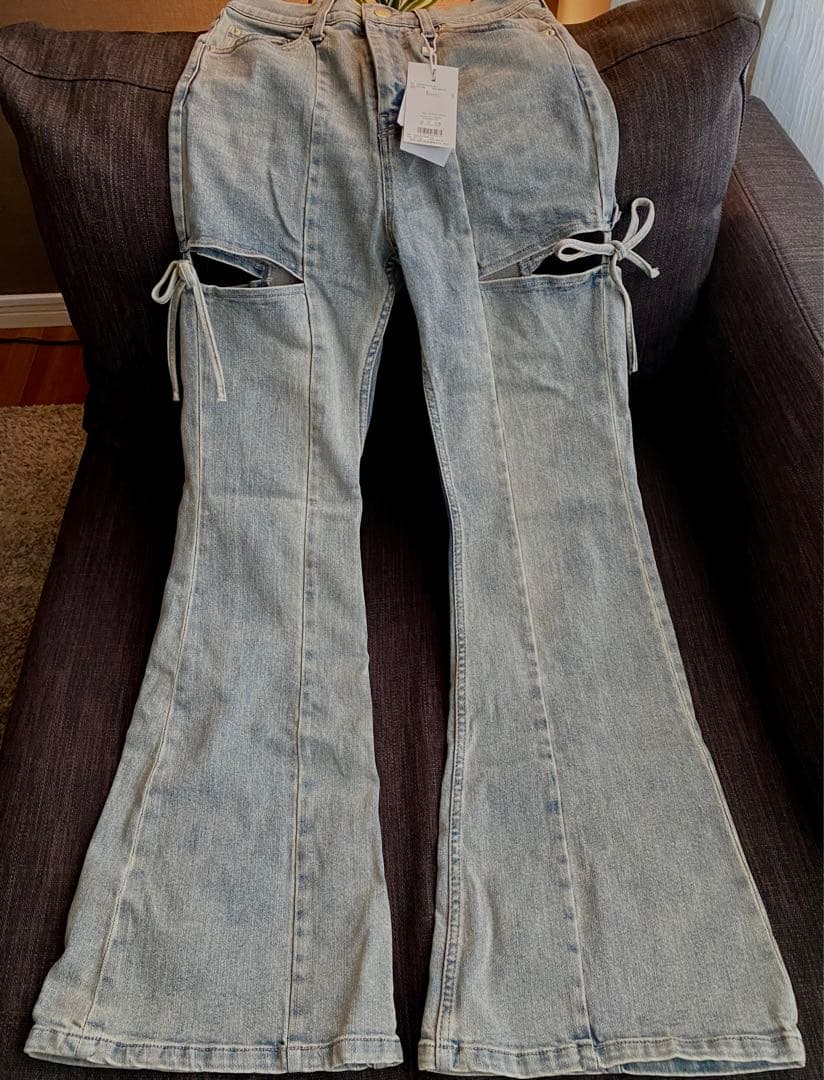 新品未使用 RESEXXY リゼクシー デニム カット アウト リボン デニム