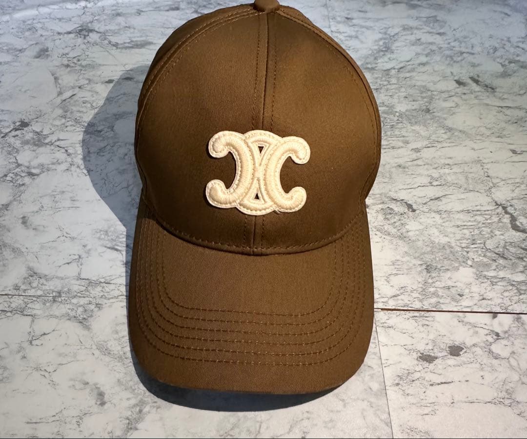 CELINE セリーヌ　キャップ　ブラウン