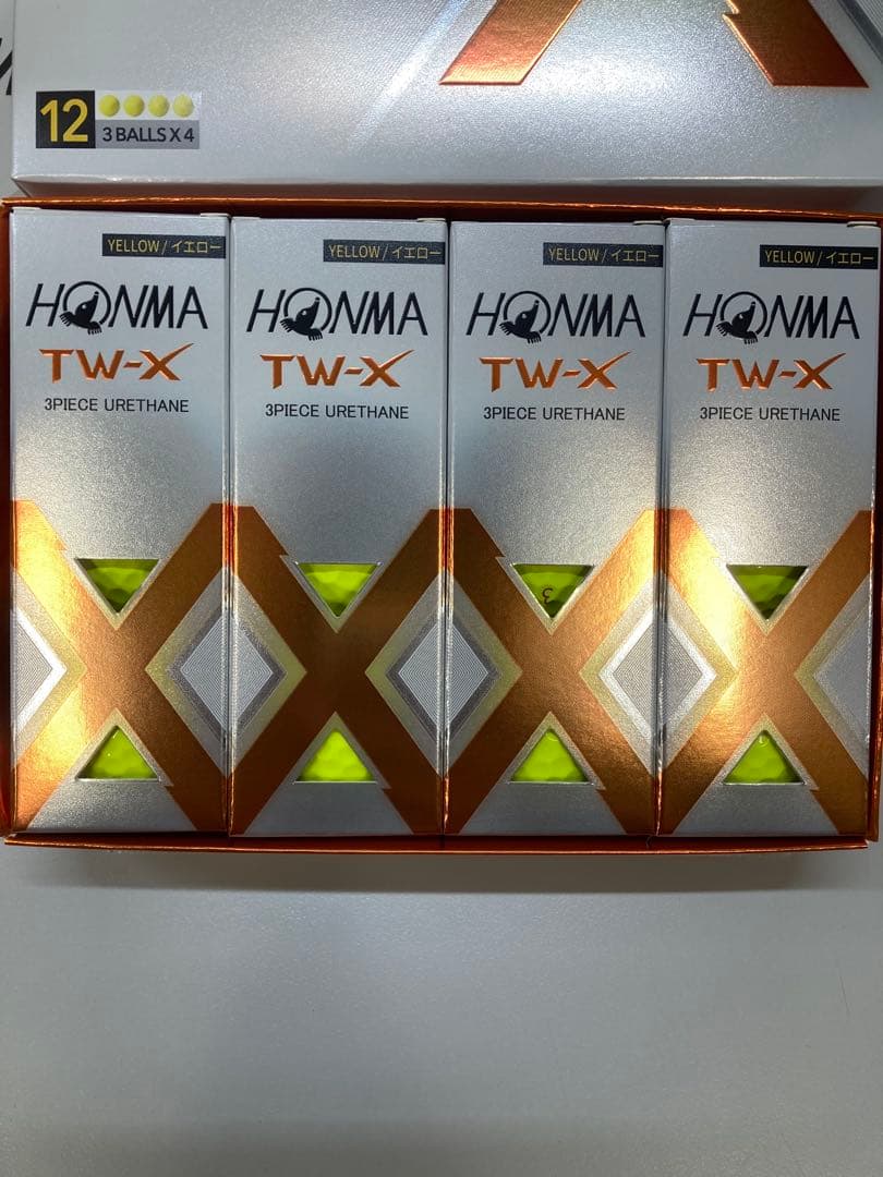 ホンマ TW-X 2024モデル ゴルフボール イエロー【4ダース(48球)⠀】