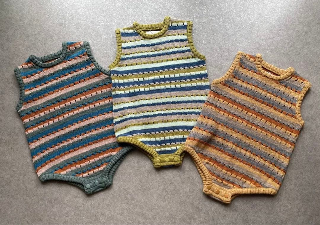 ロンパース・カバーオール &pal Openworkknittingsleevelessrompers