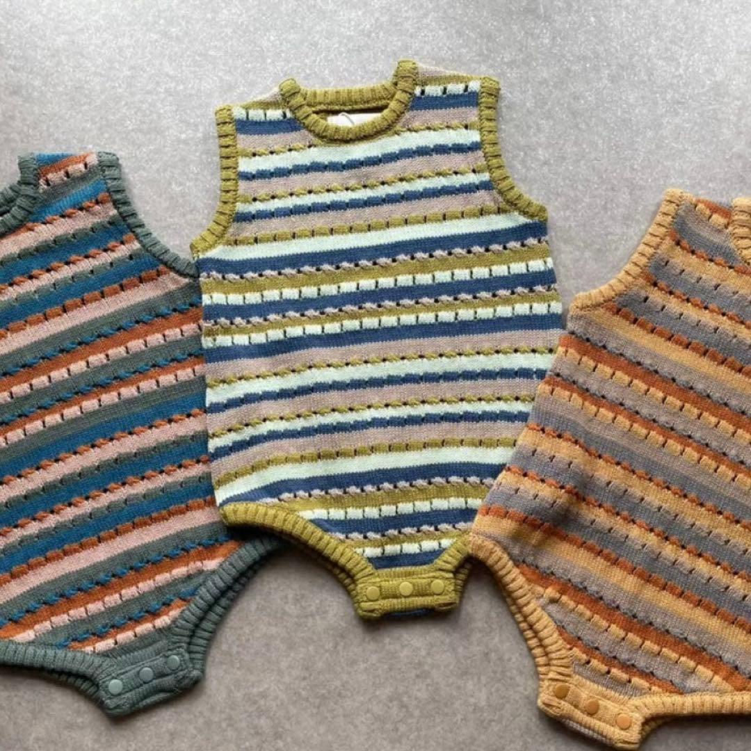 ロンパース・カバーオール &pal Openworkknittingsleevelessrompers