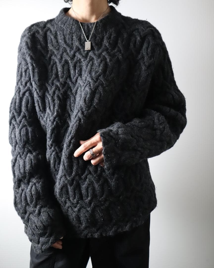 J.CREW 90s ケーブル チャンキー ウール ニット セーター 巨人タグ