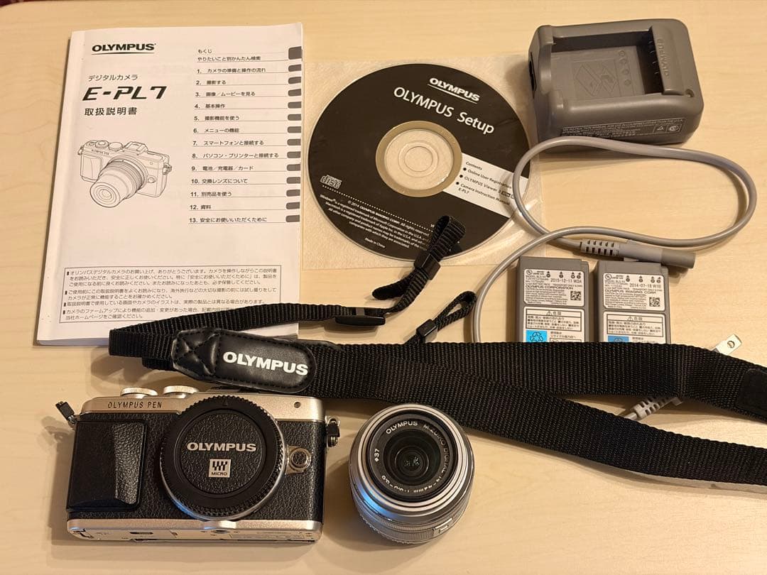 OLYMPUS E-PL7 本体 標準レンズ 純正バッテリー×2 他付属品付