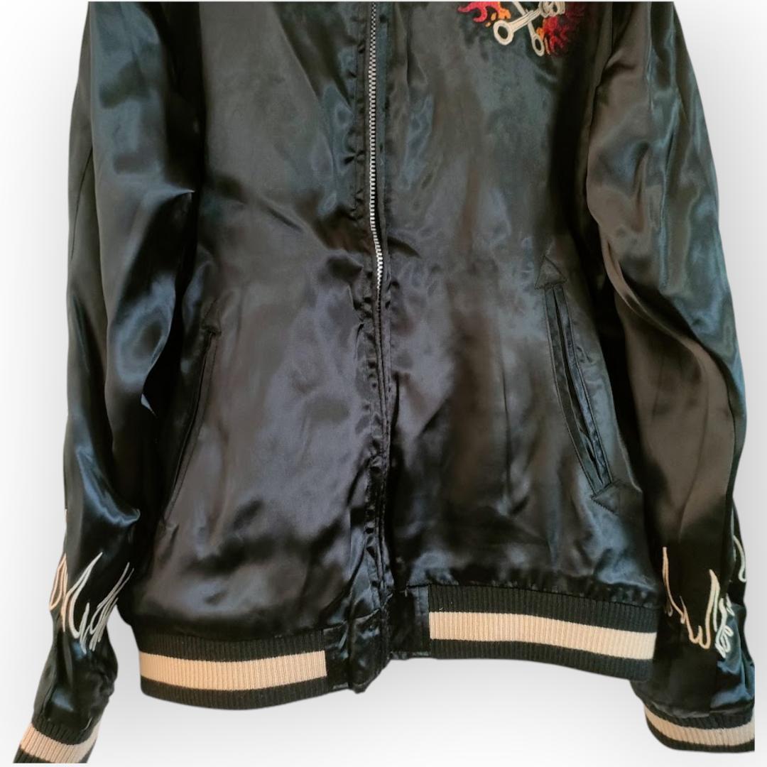 VANSON バンソン リバーシブル スカジャン スカル刺繍 ジャケット L