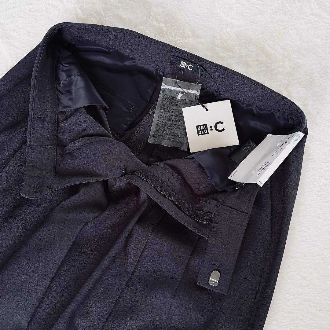 新品タグ付✨【ユニクロ】C 感動ダブルジャケット タックワイドパンツ セット S