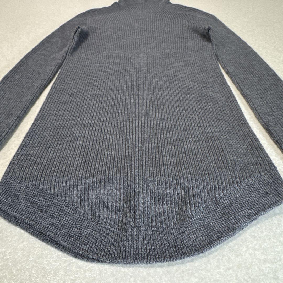 美品⭐️UNION LAUNCH リブタートルネックニット ウール グレー F
