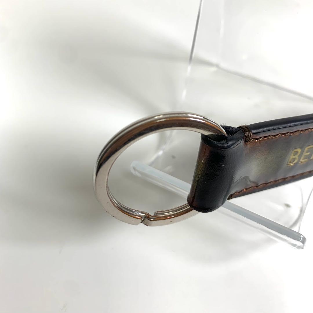☆美品☆BERLUTI ロゴ レザー キーホルダー アンティーク加工