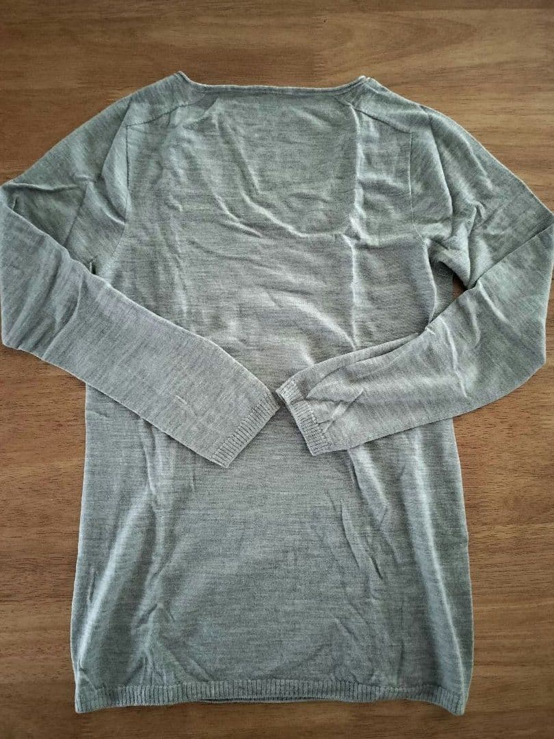 コトリワークス　ライトグレー　ばばシャツ　ホールガーメント S