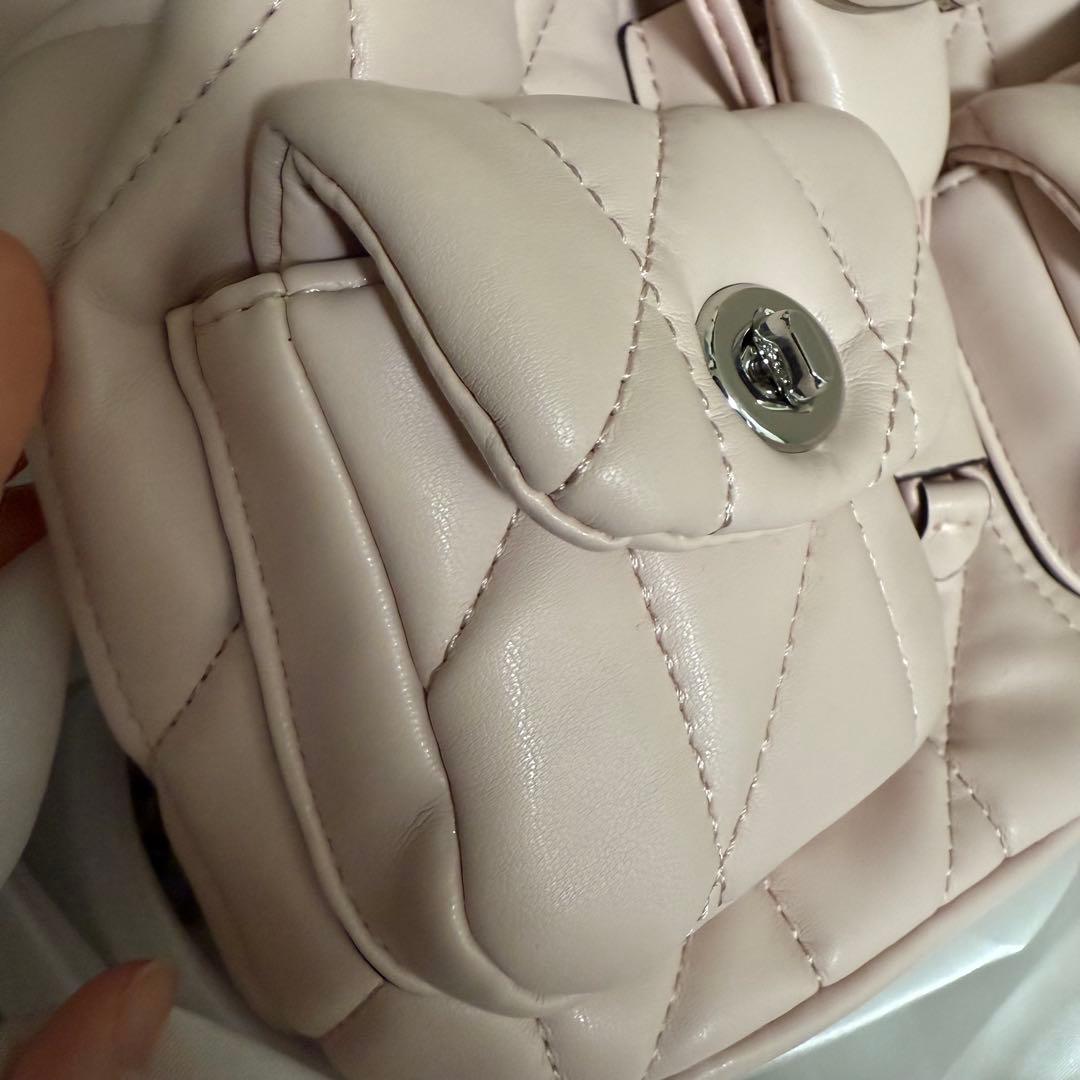 COACH リュック ショルダーバッグ タビー キルティング　ピンク