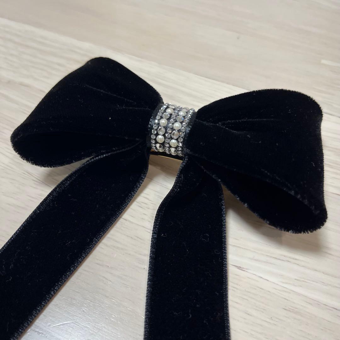 ACCA アッカ ベルベットシルクリボンバレッタ