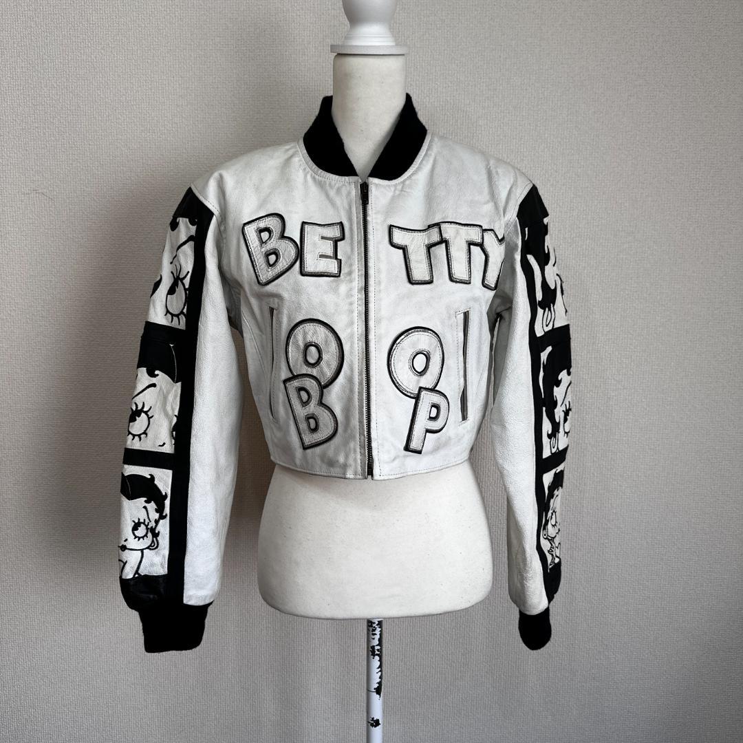 BETTY BOOP　牛革ショートレザージャケット　Ssize　HR1439