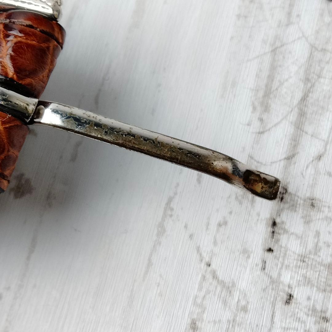 ブルネロクチネリ【クロコレザー】ベルト　ブラウン系　極上レザー　シルバー金具