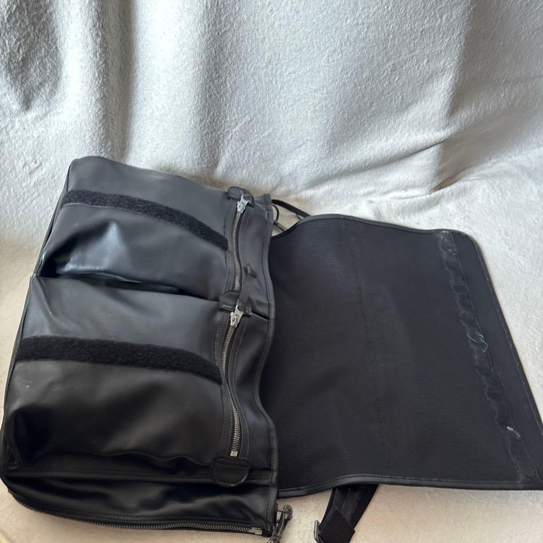 ラゲッジレーベル　ショルダーバッグ　メッセンジャーバッグ　青バッテン　大きめ