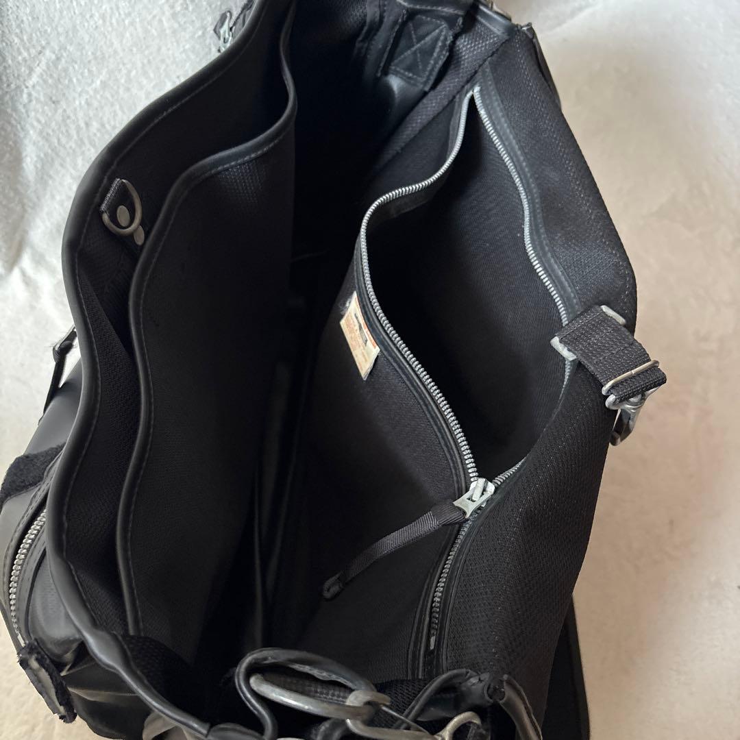 ラゲッジレーベル　ショルダーバッグ　メッセンジャーバッグ　青バッテン　大きめ