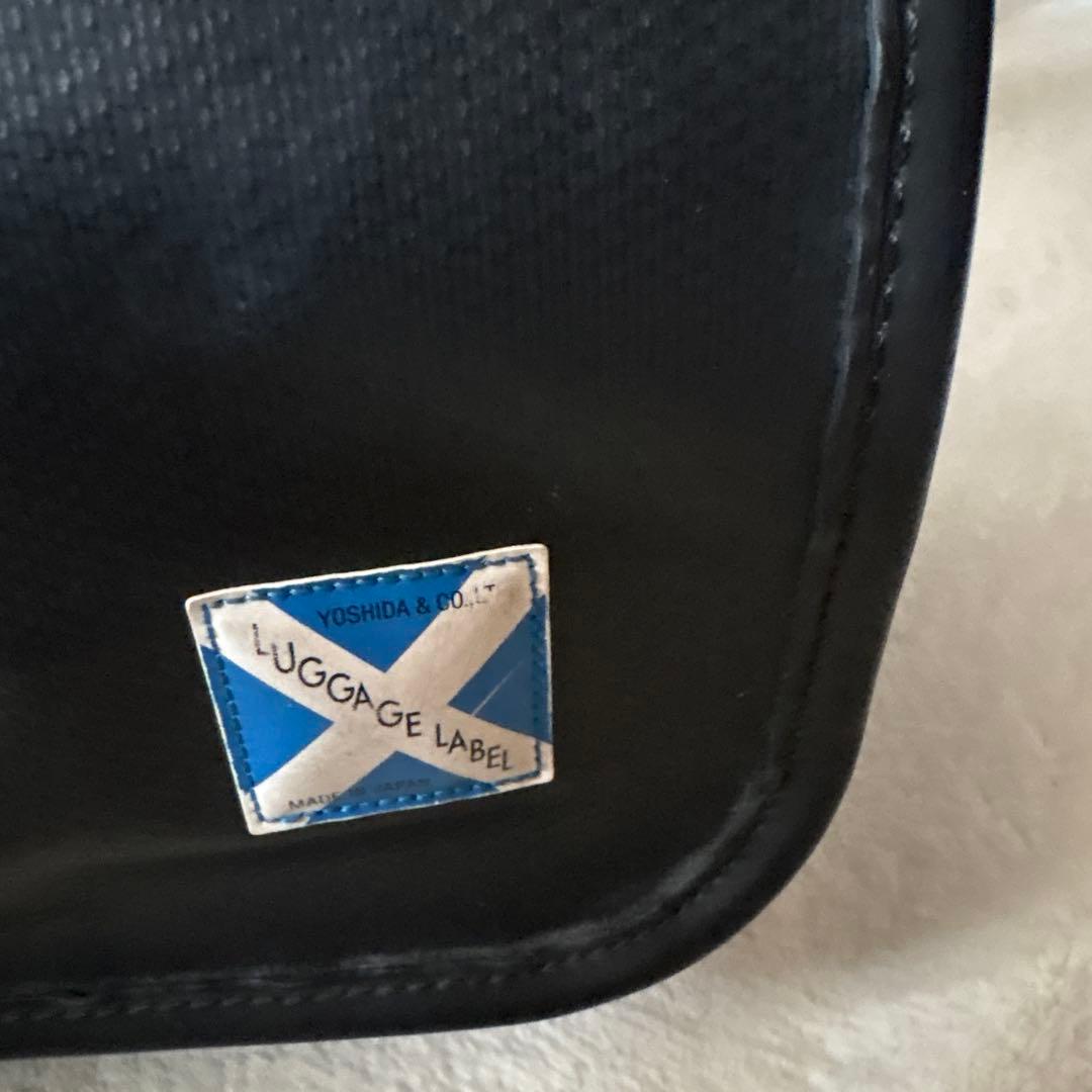 ラゲッジレーベル　ショルダーバッグ　メッセンジャーバッグ　青バッテン　大きめ