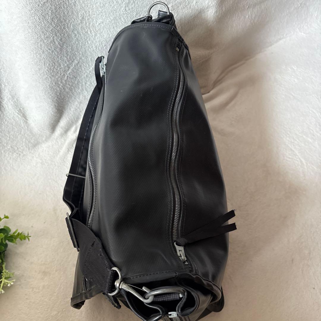 ラゲッジレーベル　ショルダーバッグ　メッセンジャーバッグ　青バッテン　大きめ