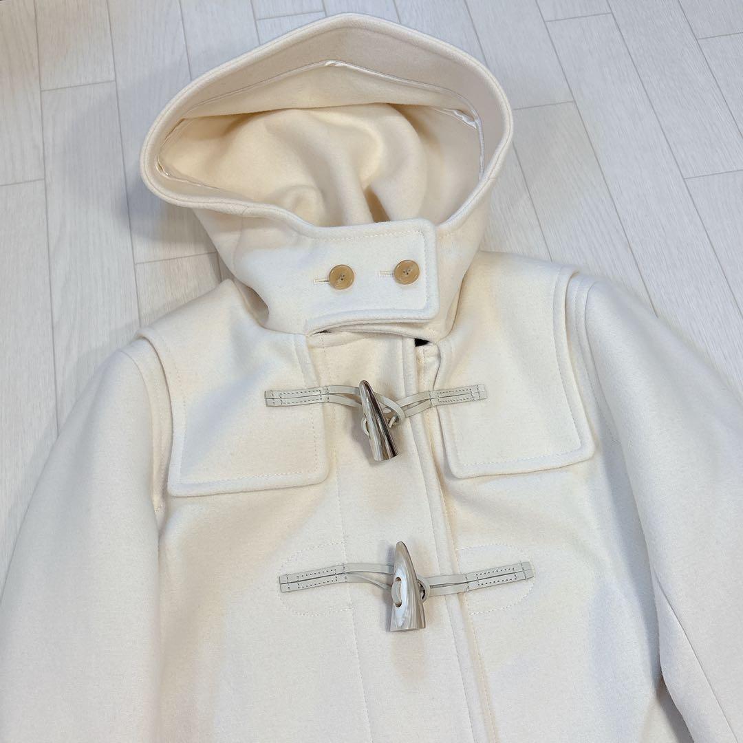 マッキントッシュロンドン ダッフルコート ロング丈 牛革 ホワイト系 38