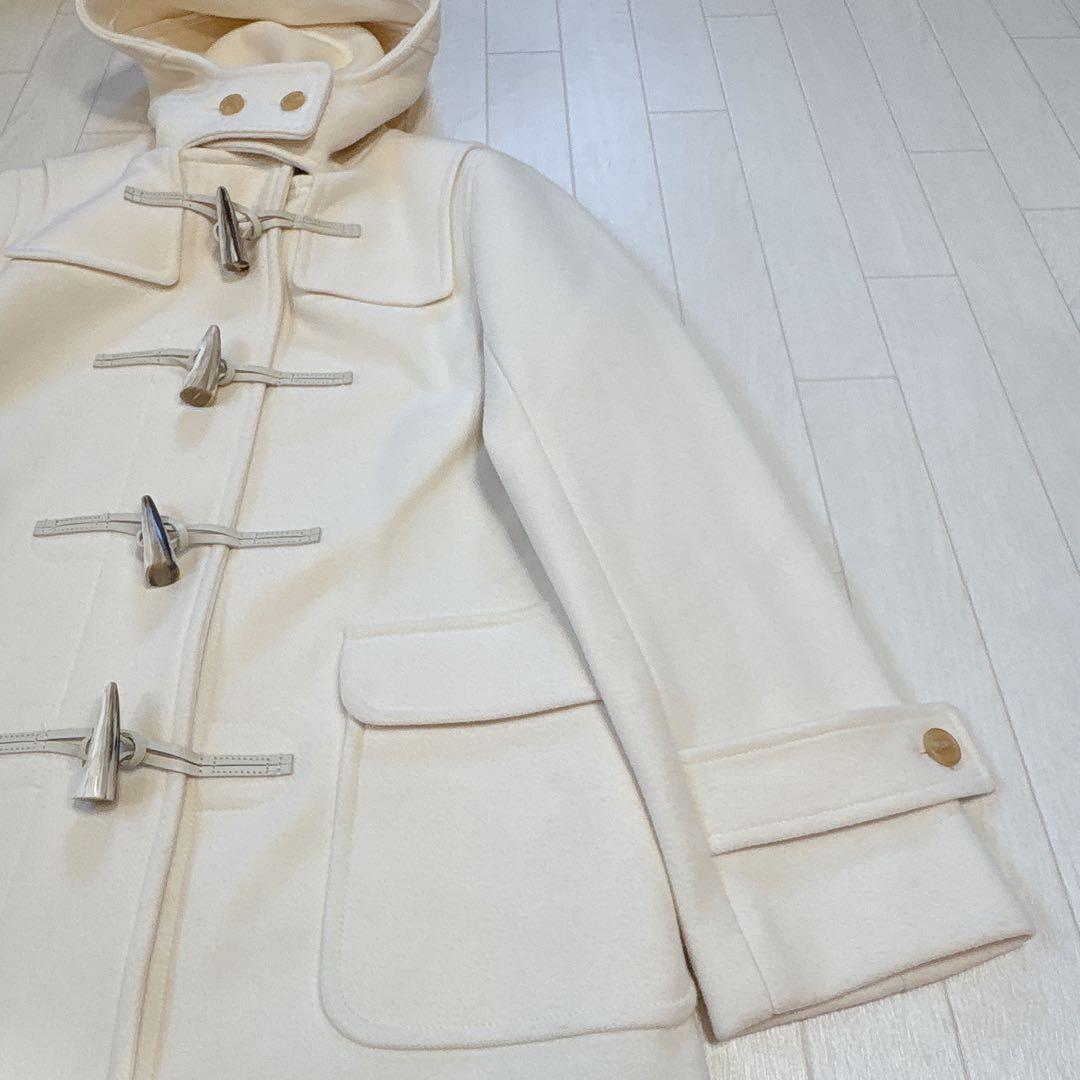 マッキントッシュロンドン ダッフルコート ロング丈 牛革 ホワイト系 38