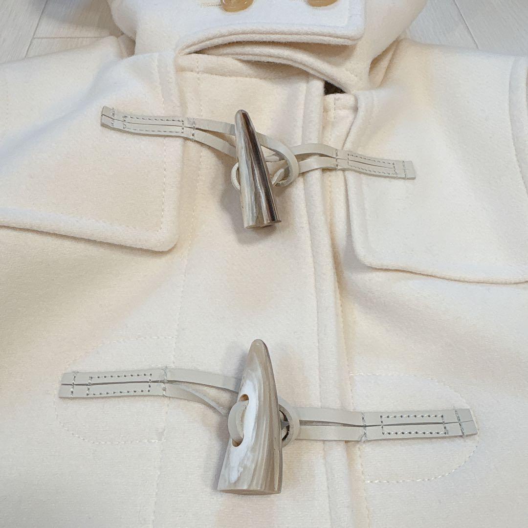 マッキントッシュロンドン ダッフルコート ロング丈 牛革 ホワイト系 38