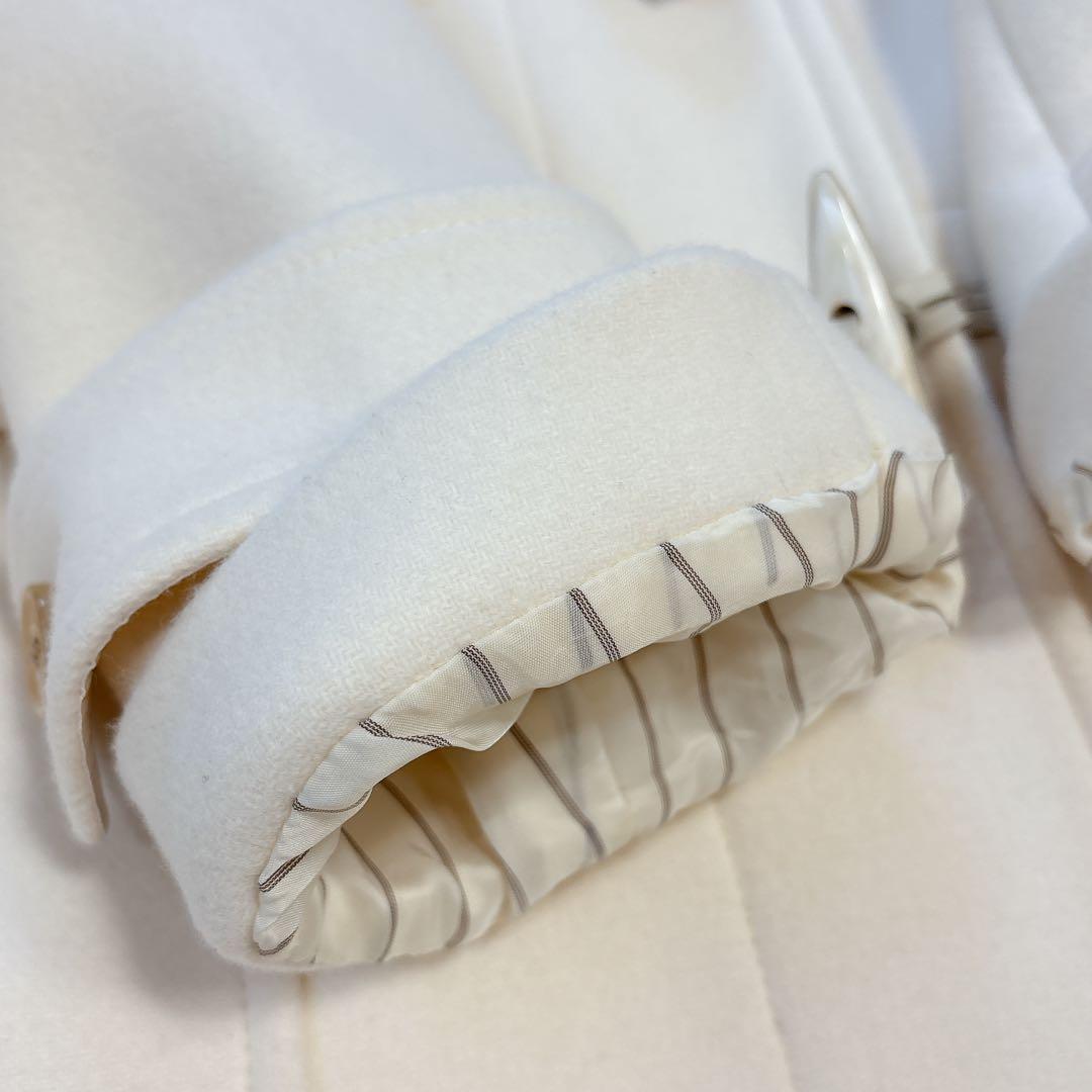 マッキントッシュロンドン ダッフルコート ロング丈 牛革 ホワイト系 38