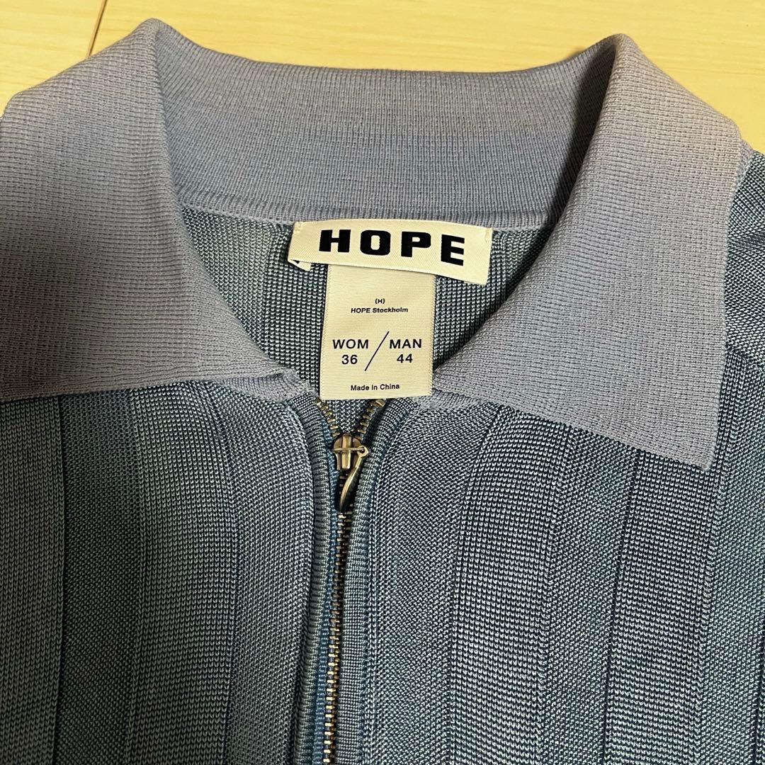 【定価4.7万】HOPE ポロニット　セーター　ブルー