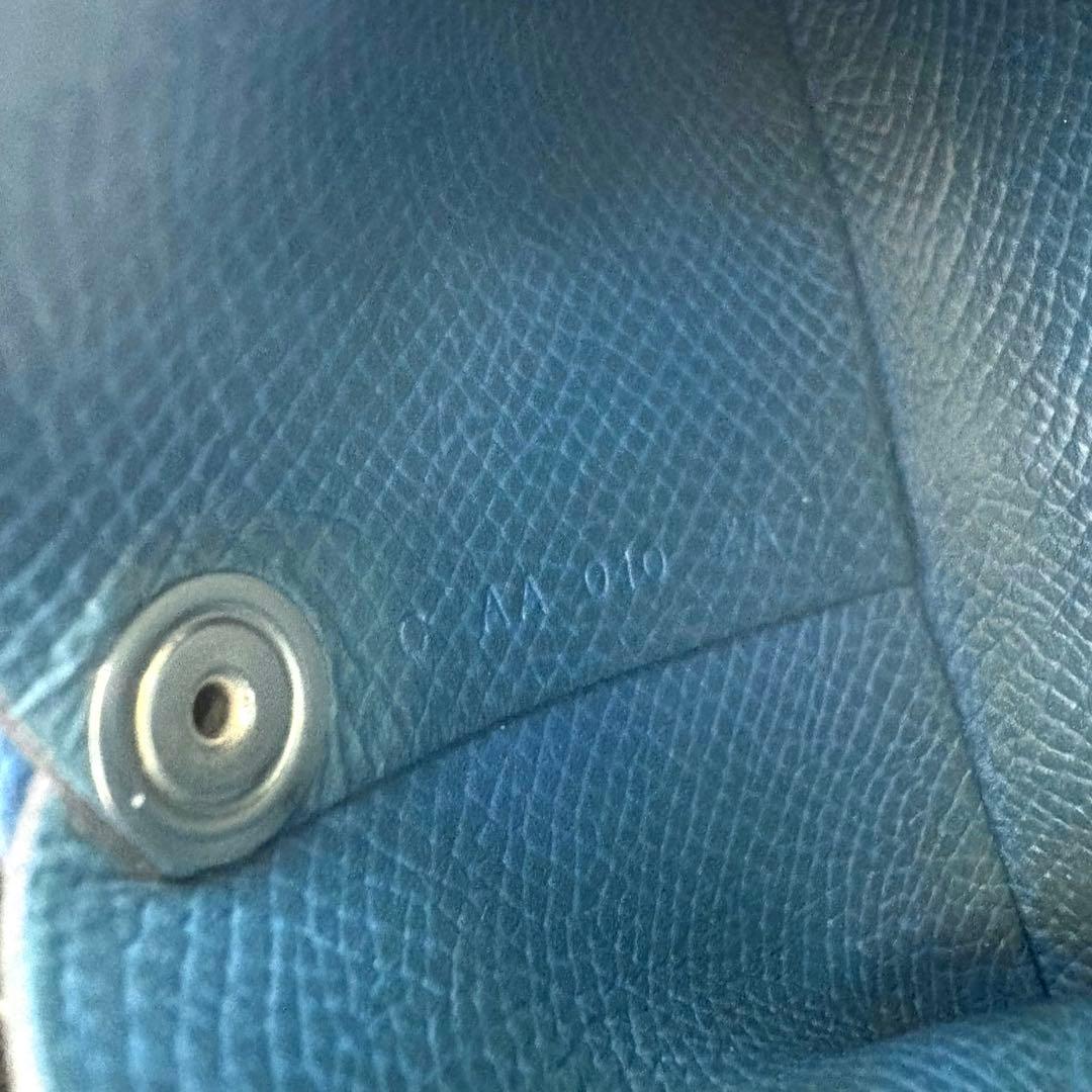 エルメス バスティア ケース　ヴォーエプソン レザー　ブルーグレー　C刻印