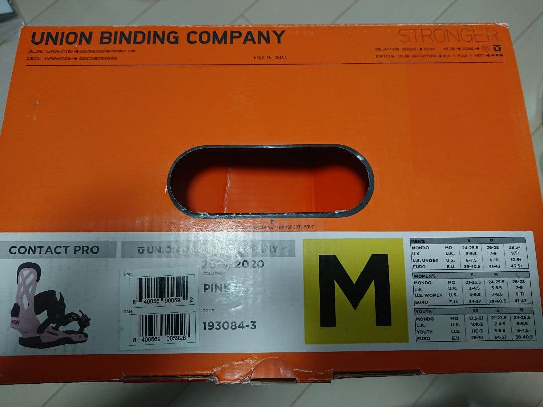 UNION CONTACT PRO ビンディング Mサイズ ピンク