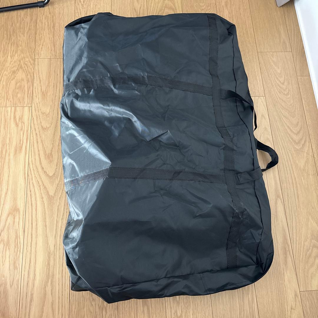 グレー ベビーベッド 下部収納、蚊帳付き