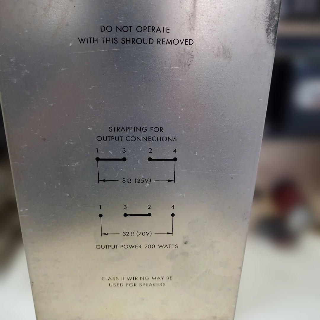 アルテック業務用モノラルパワーアンプ ヴィンテージ