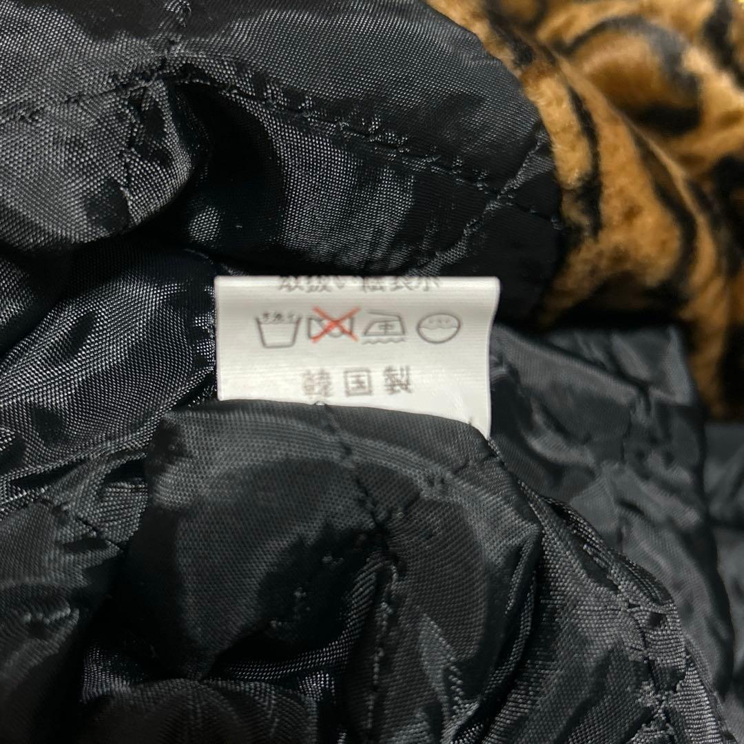 a*様 逸品古着 ベロア生地ヒョウ柄ジップアップジャケット 丈64 男女兼用