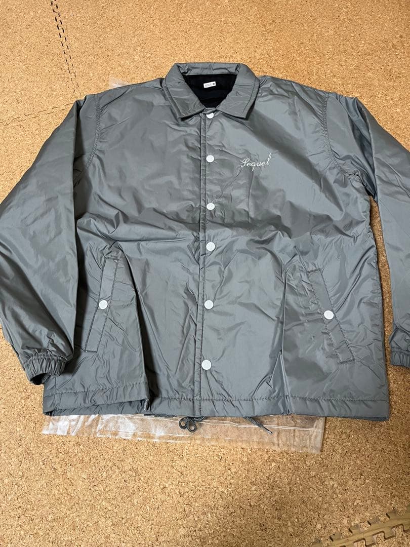 専用出品シークエル24aw ナイロンコーチJKT ブラック　グレーS セット新品