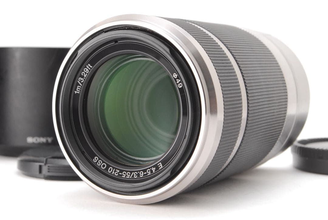 美品✨ソニー E 55-210mm OSS❤️シルバー❤️小型軽量望遠レンズ！