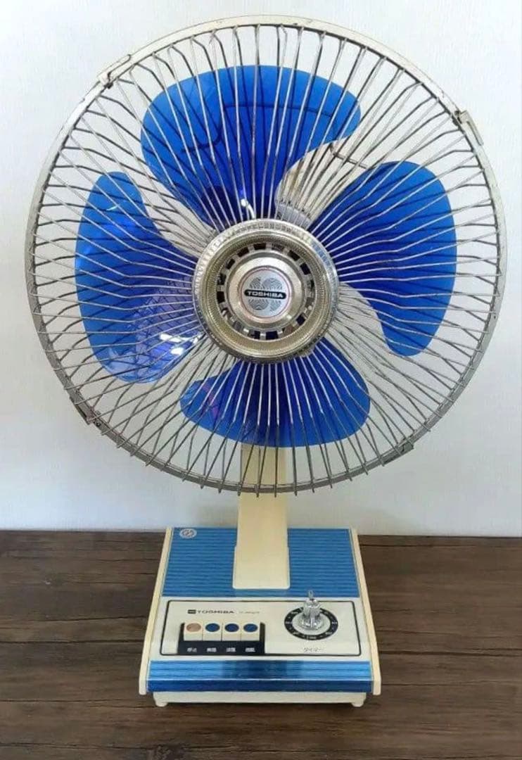 ⚫️TOSHIBA 東芝 扇風機 昭和 レトロ D-30AM あさがお ブルー