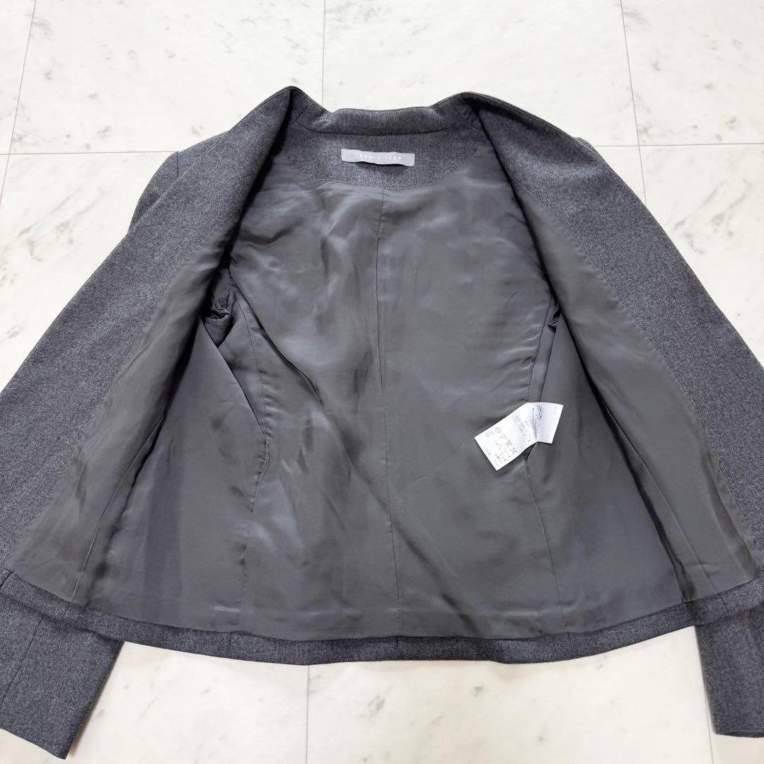 【theory luxe】セオリー パンツスーツ ワイドパンツ ノーカラー