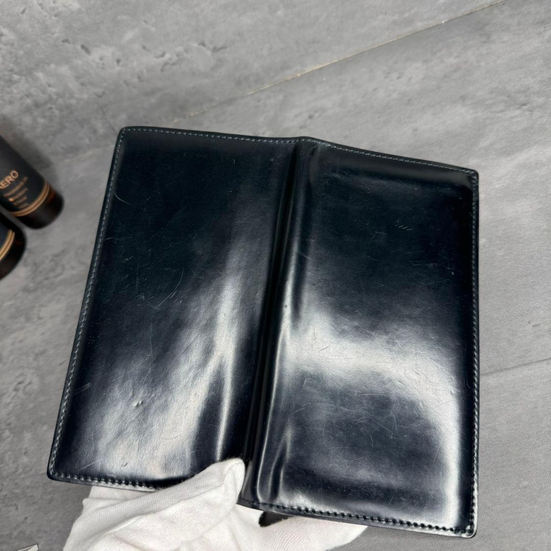 GANZO ガンゾ シェルコードバン2 ホーウィン社 長財布 小銭入れ付き 黒