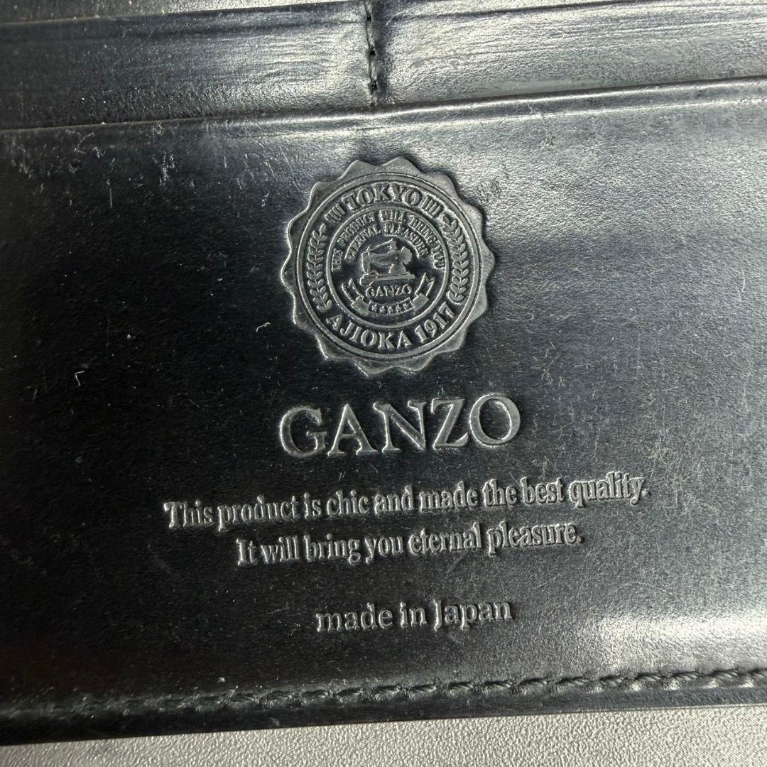 GANZO ガンゾ シェルコードバン2 ホーウィン社 長財布 小銭入れ付き 黒