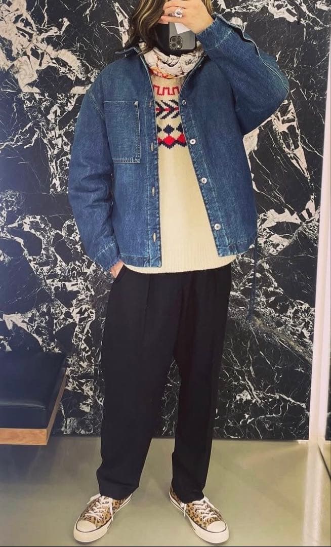 CELINE 21AWオーバーサイズ シェットランドニット　サイズL