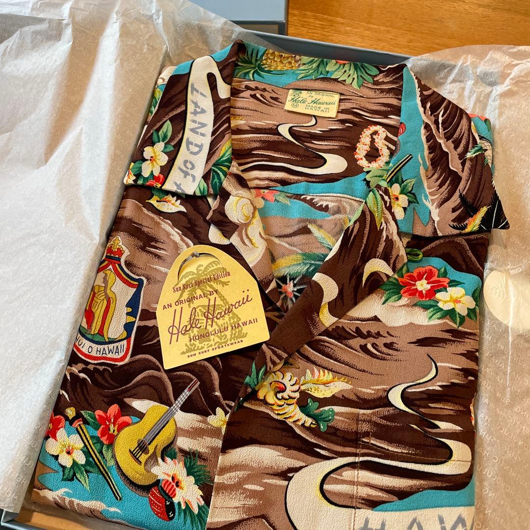 サンサーフ　アロハ　SS30694 サイズM ブラウン