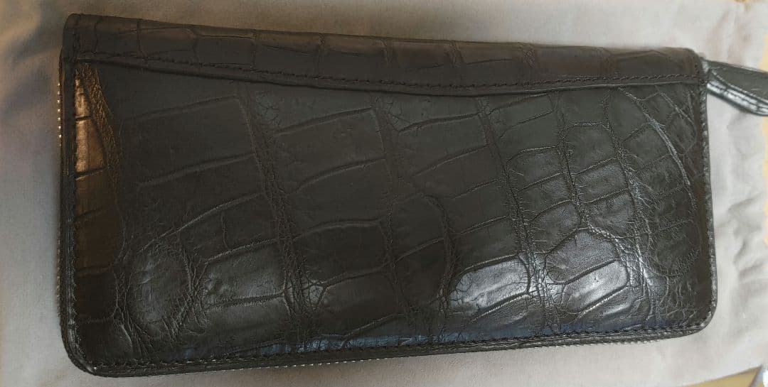長財布 ラウンドファスナー長財布 クロコダイル　黒