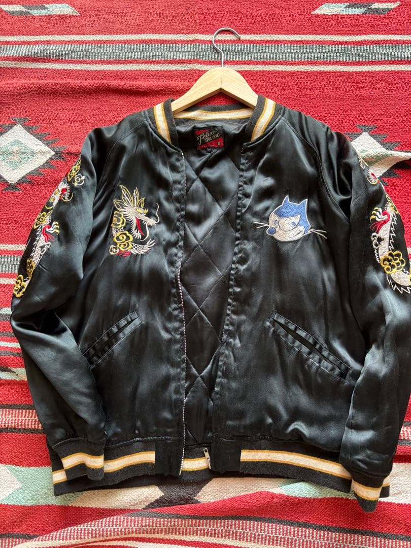 7*0様 【希少 80s】FELIX スカジャン ヴィンテージ USN 刺繍 西