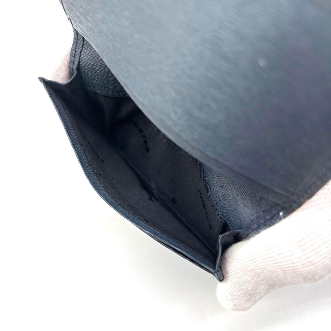 ✨美品✨ポーター　名刺入れ　カードケース　カレント　レザー　ネイビー