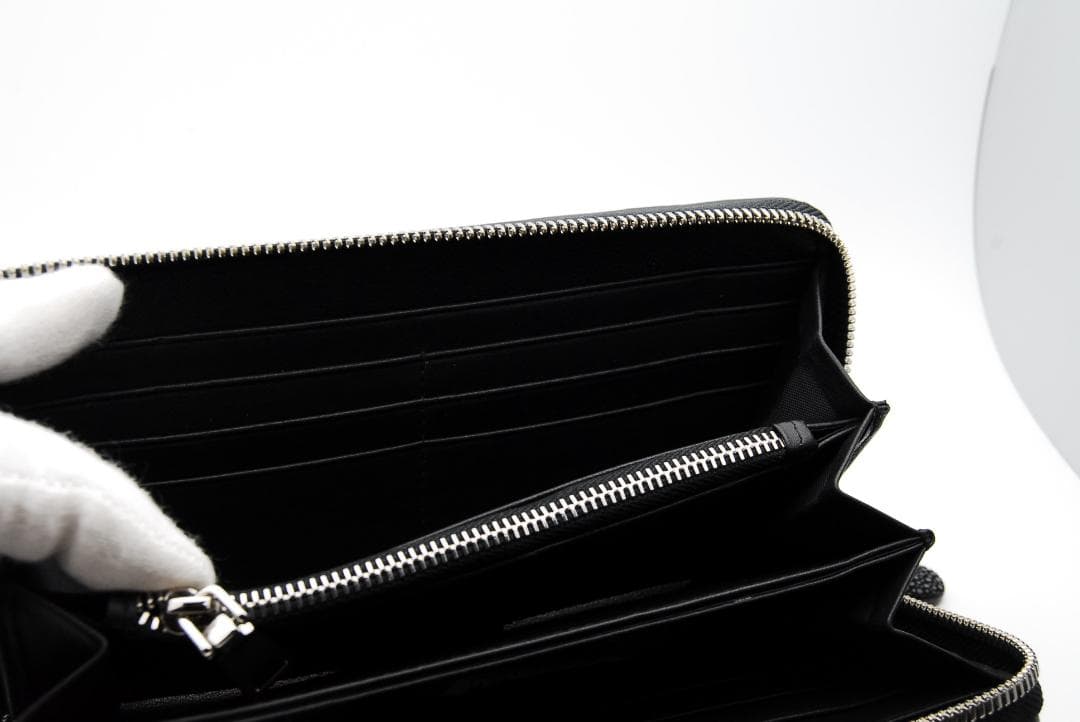 限定値下げ スティングレイ ガルーシャ エイ革 ブラックレザー 編み込み 長財布