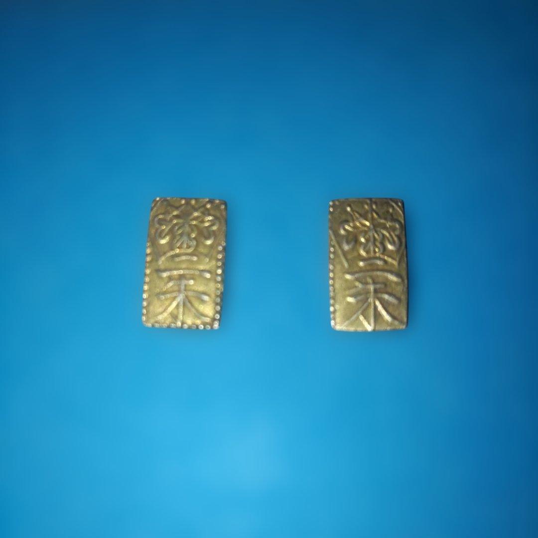 m*t様 二朱判金 ２枚 　２枚セット 　古銭　天保