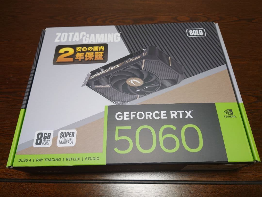 グラフィックボード・グラボ・ビデオカード ZOTAC GAMING GeForce RTX 5060 SOLO 8GB