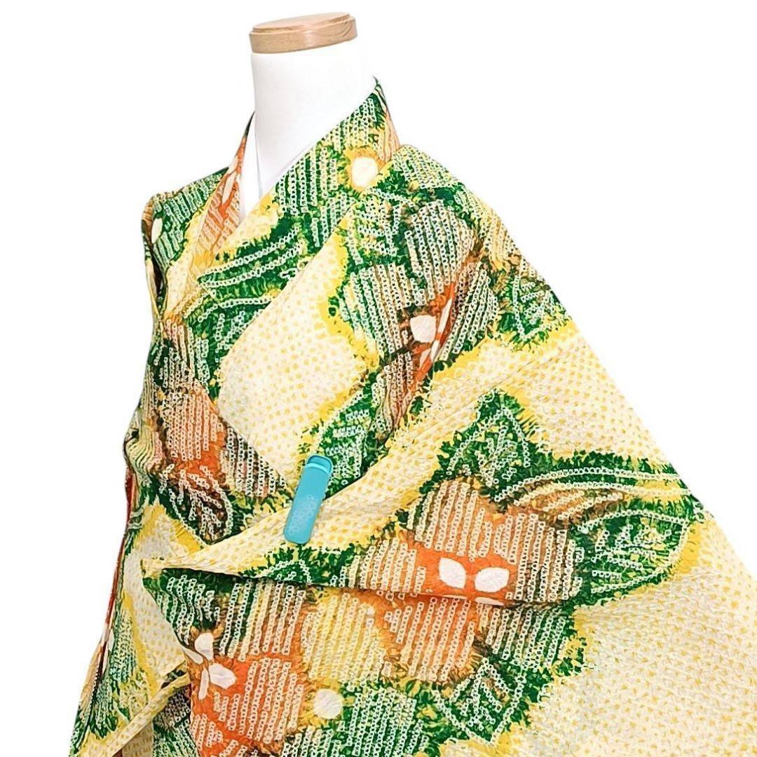 LULU67 有松鳴海絞り 黄色 浴衣 美品 人気色