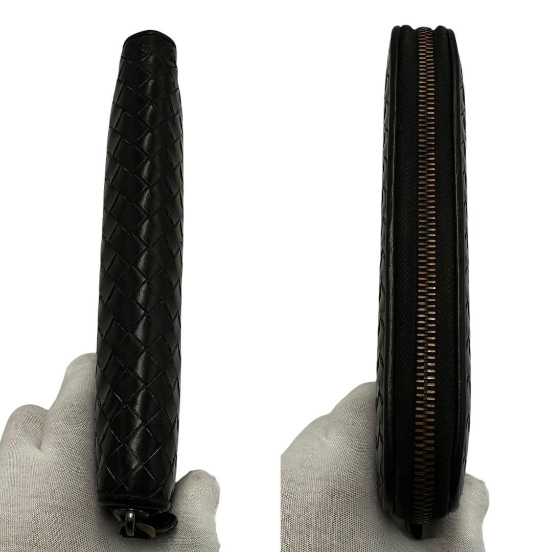 【美品】ボッテガヴェネタ ブラック 長財布 イントレチャート 長財布 黒