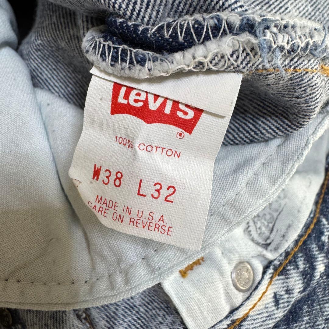 Levi's 501 USA製　ケミカルウォッシュ　90s W38 L32