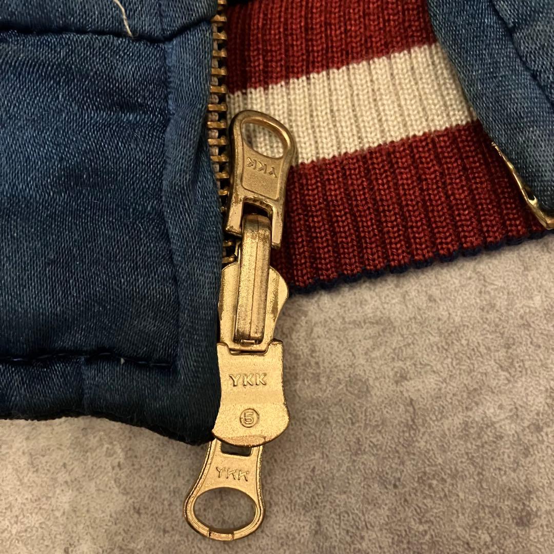 サテン　別珍　リバーシブル　スカジャン　虎　鷲　古着