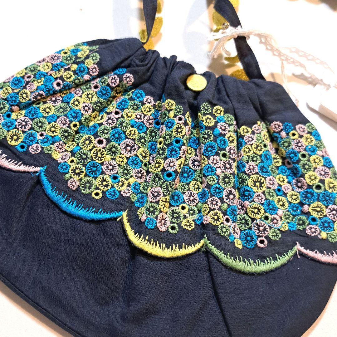 新品ミナペルホネン skyful ショルダーバッグ キッズ ネイビー