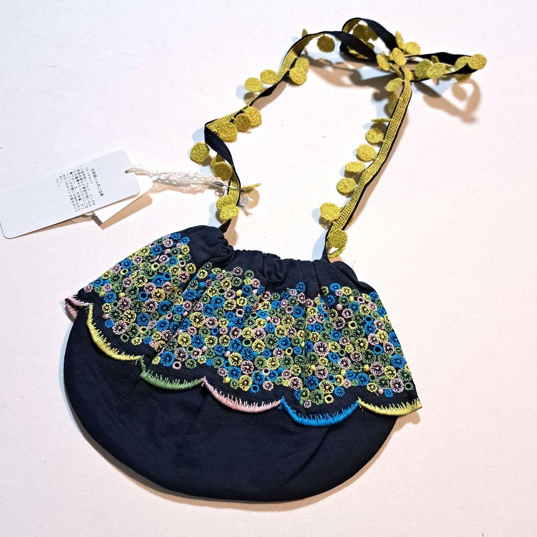 新品ミナペルホネン skyful ショルダーバッグ キッズ ネイビー